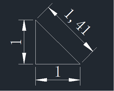 CAD中如何繪制長(zhǎng)度是帶根號(hào)的直線(xiàn)？