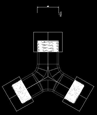 如何用CAD繪制一個三通管？