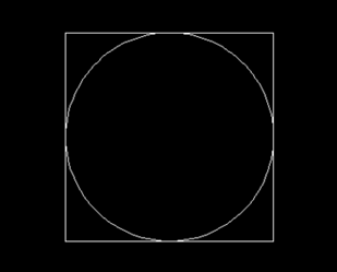 CAD如何在正方形里繪制內(nèi)切圓？